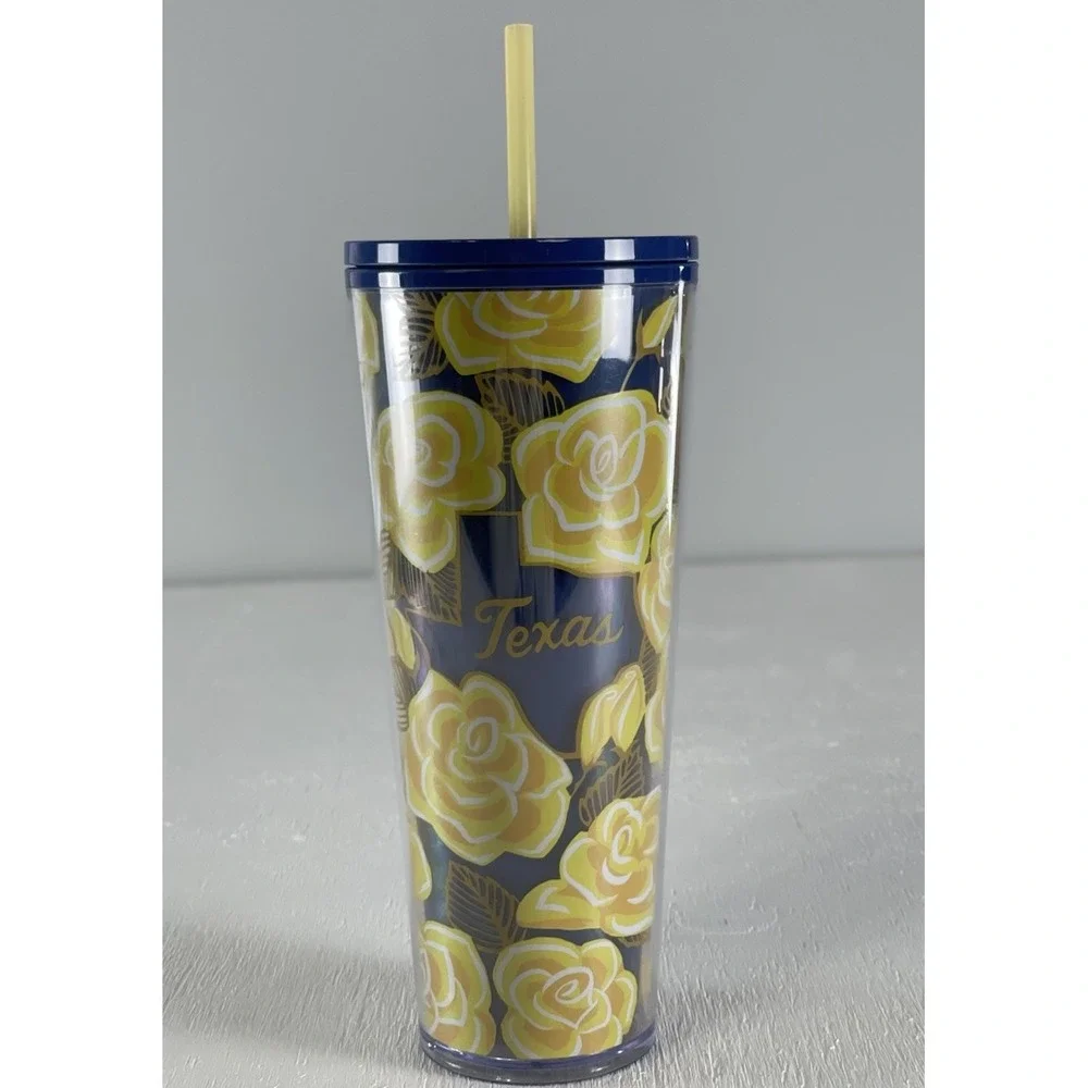 Starbucks Yellow Rose of TEXAS Tumbler Venti Cup 24oz  Series Collector Cup‎